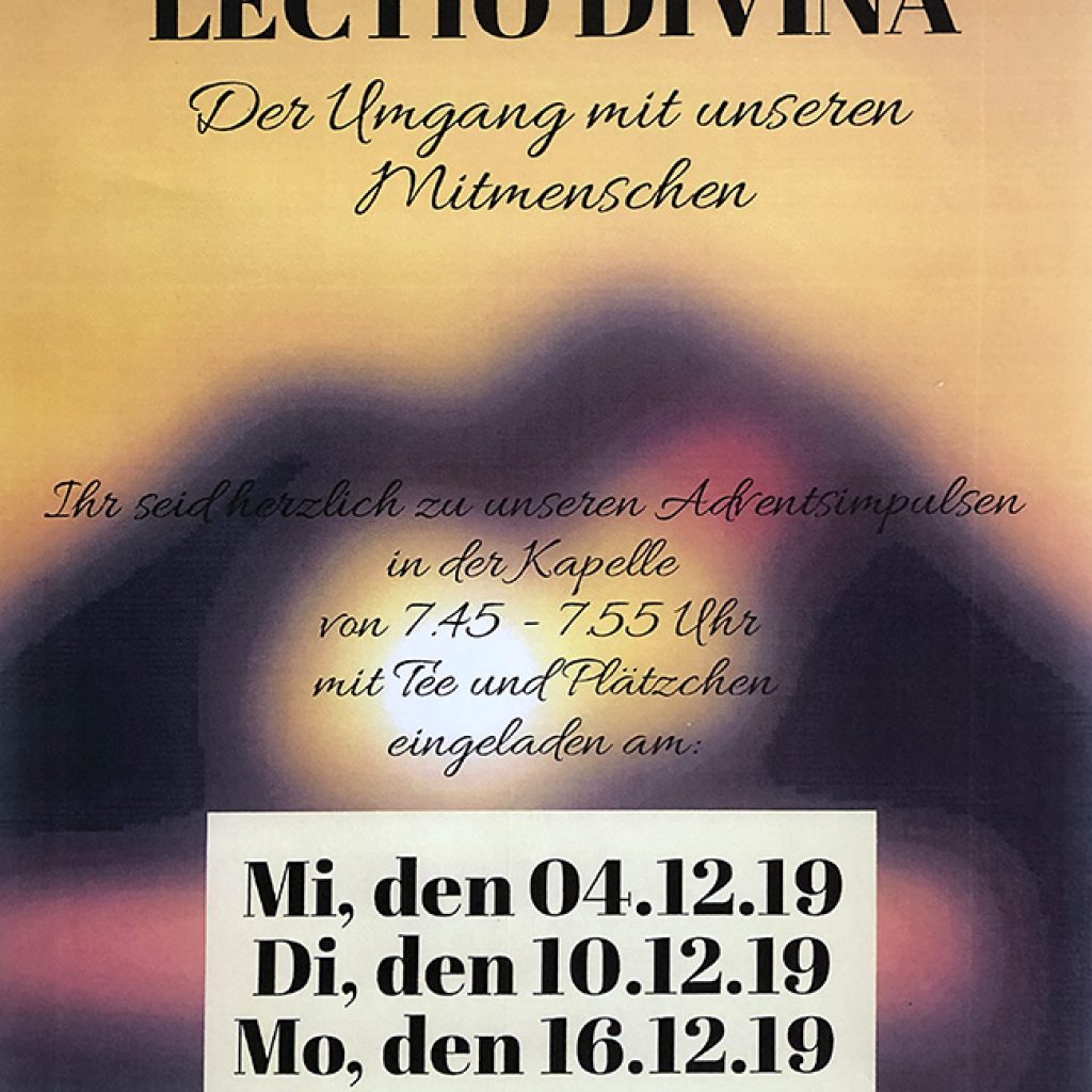 Lectio divina - Gestaltet vom P-Seminar ... 01.12.2019